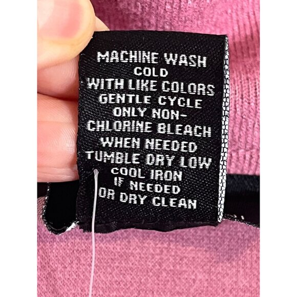 Retro Knit Sweater Pullover Pink L Preppy Feminine Classic Chic Sporty Active - Picture 8 of 10